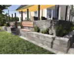 Hornbach Vario-Line Abdeckstein grau-anthrazit-meliert 40 x 20 x 5 cm