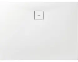 Extraflache Rechteck-Duschwanne Breuer Modern Line Q72 Steinoptik weiß 80 x 120 cm