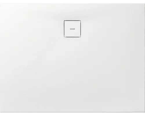 Extraflache Rechteck-Duschwanne Breuer Modern Line Q72 Steinoptik weiß 80 x 120 cm
