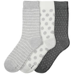 3 Paar Damen Socken mit Effektgarn