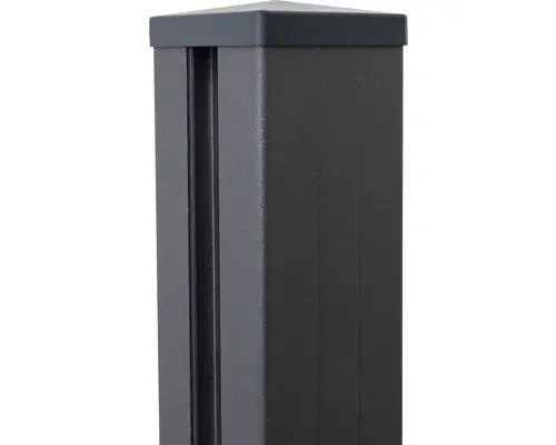 Alupfosten GroJa Flex/Lumino mit Kappe DB703 zum Einbetonieren 7 x 7 x 240 cm anthrazit