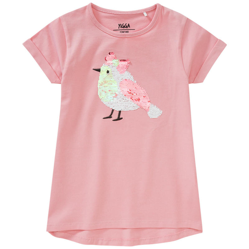 Mädchen T-Shirt mit Wendepailletten