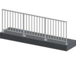 Hornbach Pertura Geländer-Komplettset Triton anthrazit G-Form Aluminium für Bodenmontage 3 m