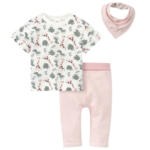 Ernsting's family Newborn T-Shirt, Hose und Bandana im Set - bis 06.12.2023