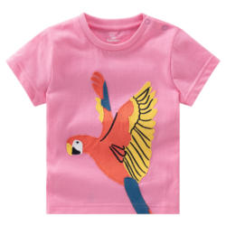 Baby T-Shirt mit Papagei-Applikation