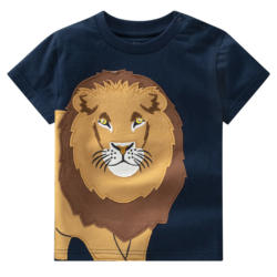 Baby T-Shirt mit Löwen-Applikation