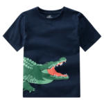 Ernsting's family Kinder T-Shirt mit Krokodil-Applikation - bis 08.05.2024