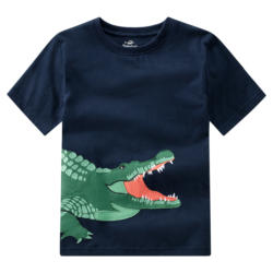 Kinder T-Shirt mit Krokodil-Applikation