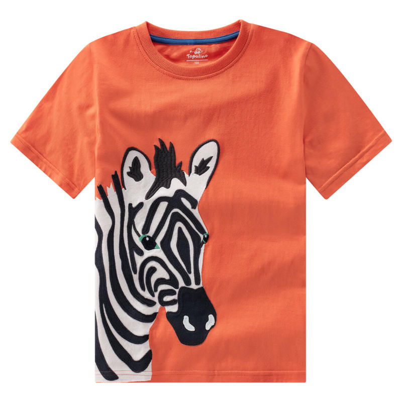 Kinder T-Shirt mit Zebra-Applikation