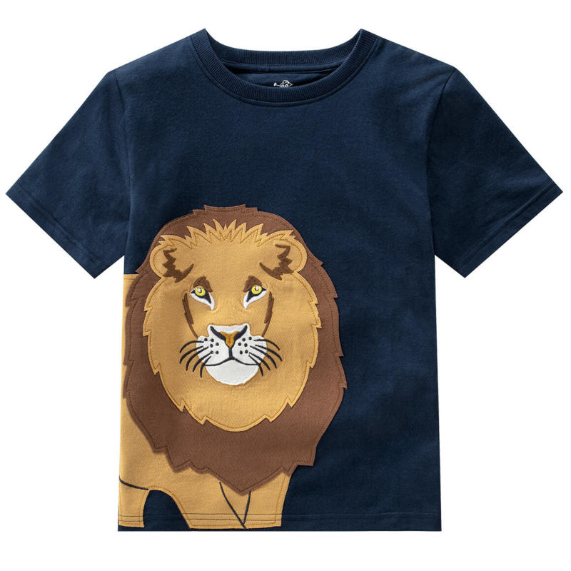 Kinder T-Shirt mit Löwen-Applikation