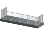 Hornbach Pertura Geländer-Komplettset Triton taupe U-Form Aluminium für Bodenmontage 7 m