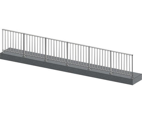 Pertura Geländer-Komplettset Triton anthrazit G-Form Aluminium für Bodenmontage 6 m