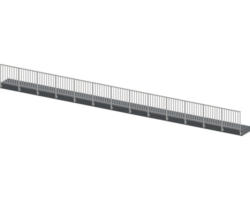 Pertura Geländer-Komplettset Triton anthrazit G-Form Aluminium für Seitenmontage 13 m
