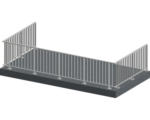 Hornbach Pertura Geländer-Komplettset Triton taupe U-Form Aluminium für Bodenmontage 9 m