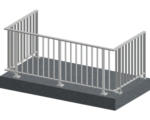 Hornbach Pertura Geländer-Komplettset Triton taupe U-Form Aluminium für Bodenmontage 6 m