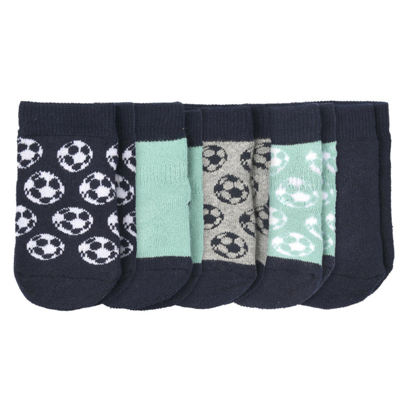 5 Paar Baby Frottee-Socken mit ABS-Sohle