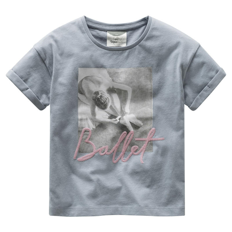 Mädchen T-Shirt mit Ballerina-Print