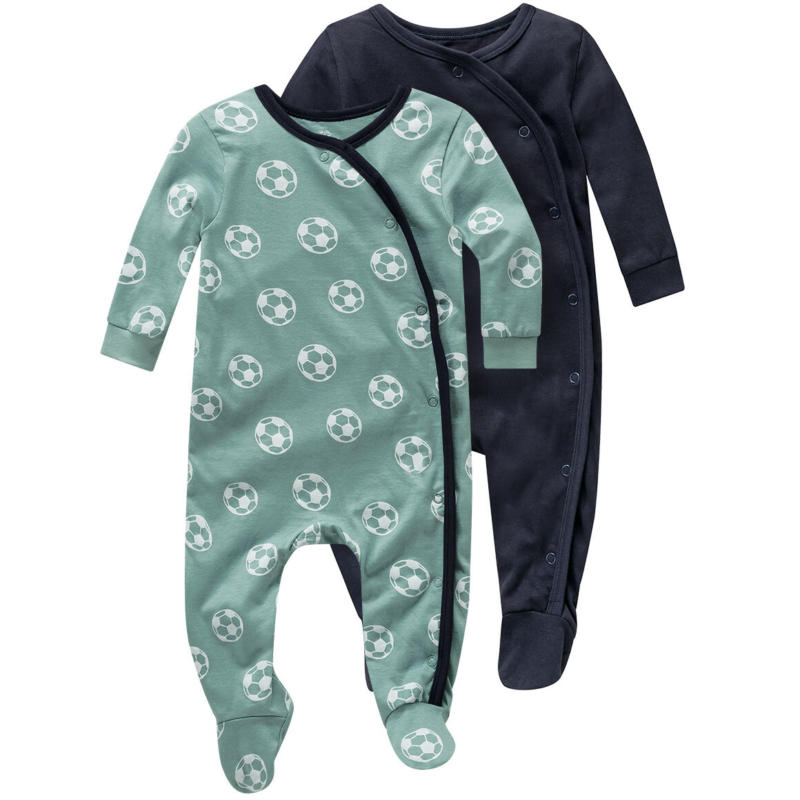 2 Newborn Schlafanzüge mit Allover-Muster