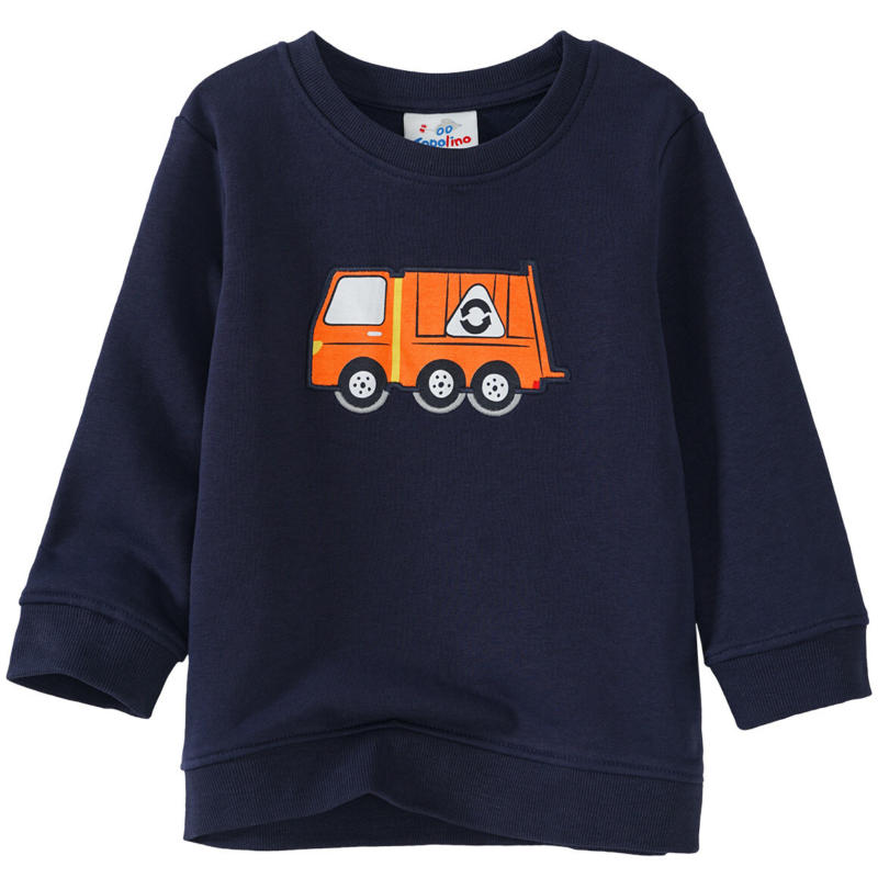 Kinder Sweatshirt mit Müllabfuhr-Applikation