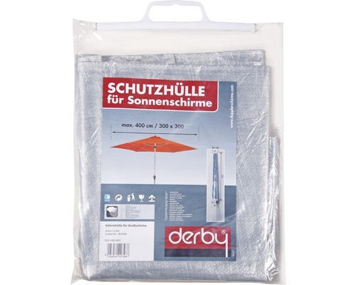 Schutzhülle Sonnenschirm Doppler bis max. 400 cm / 300 x 300 cm Polyester grau