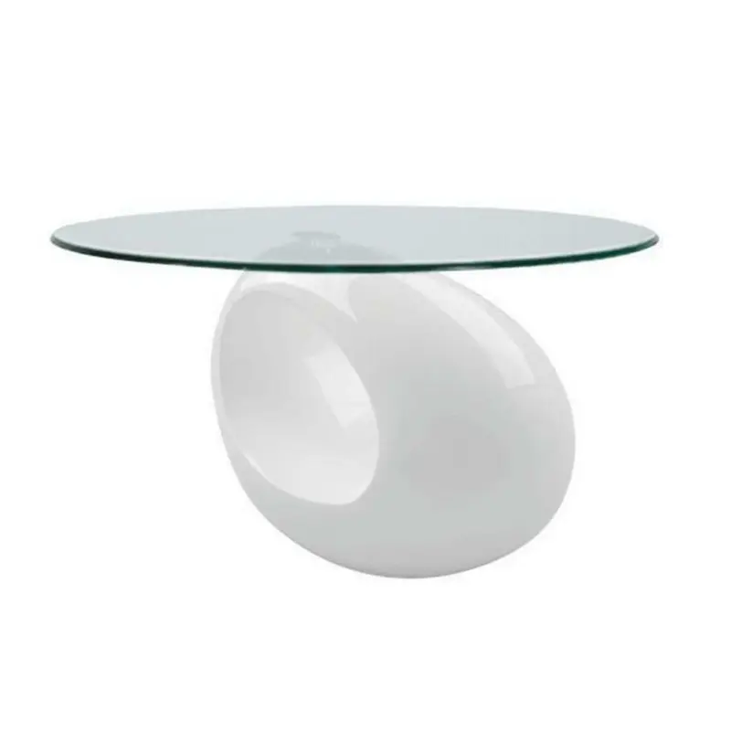 Couchtisch in Kunststoff, Glas 115/65/42 cm