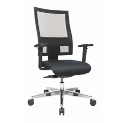 Drehstuhl in Webstoff, Netz Schwarz