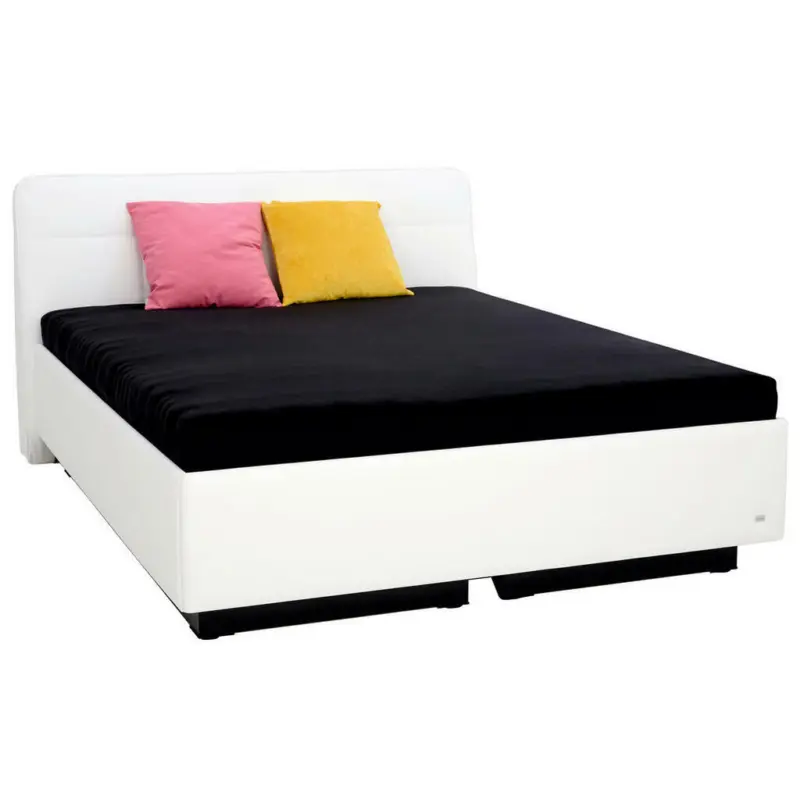 Polsterbett 160/200 cm in Weiß