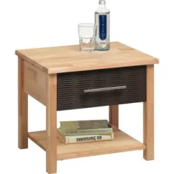 Nachtkästchen in vollmassiv Erle Braun, Erlefarben