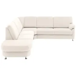 Ecksofa in Flachgewebe Naturfarben, Beige
