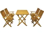 Hornbach Gartenmöbel-Set Garden Place Cara Akazie 4-Sitzer 5-teilig Holz natur