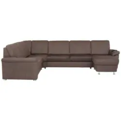 Wohnlandschaft in Flachgewebe Dunkelbraun