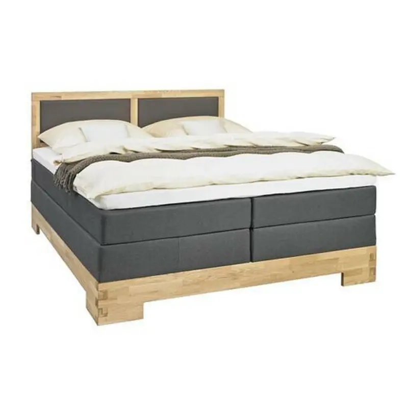 Boxspringbett 160/200 cm in Braun, Eichefarben