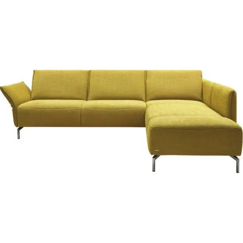 Ecksofa in Webstoff Gelb