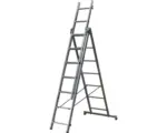 Hornbach CLASSIK Mehrzweckleiter Anlege-Steh-oder Schiebeleiter Aluminium 3-teilig 3 x 7 Sprossen Arbeitshöhe 4,4 m