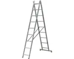 Hornbach CLASSIK Mehzweckleiter Steh-oder Schiebeleiter Aluminium 2 x 9 Sprossen Arbeitshöhe 4,4 m