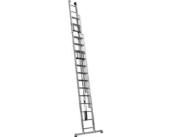 WERNER Seilzugleiter Aluminium 3-teilig 3 x 13 Sprossen Arbeitshöhe 9 m