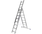 Hornbach WERNER Mehrzweckleiter Anlege-Steh-oder Schiebeleiter Aluminium 3-teilig 3 x 8 Sprossen Arbeitshöhe 5,2 m