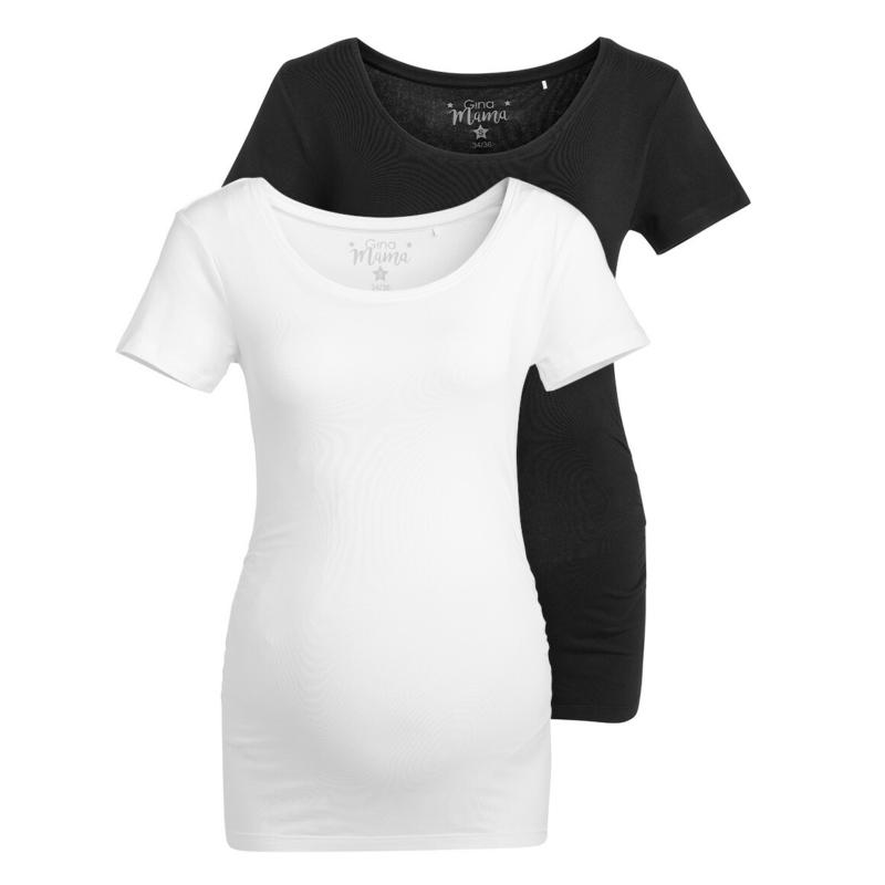 2 Damen Umstands-T-Shirts mit Raffung (Nur online)