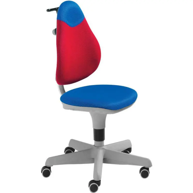 Jugenddrehstuhl in Netzbespannung Blau, Rot