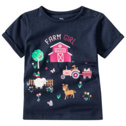 Baby T-Shirt mit Bauernhof-Print