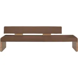 Sitzbank 274/84/65 cm in Braun, Eichefarben