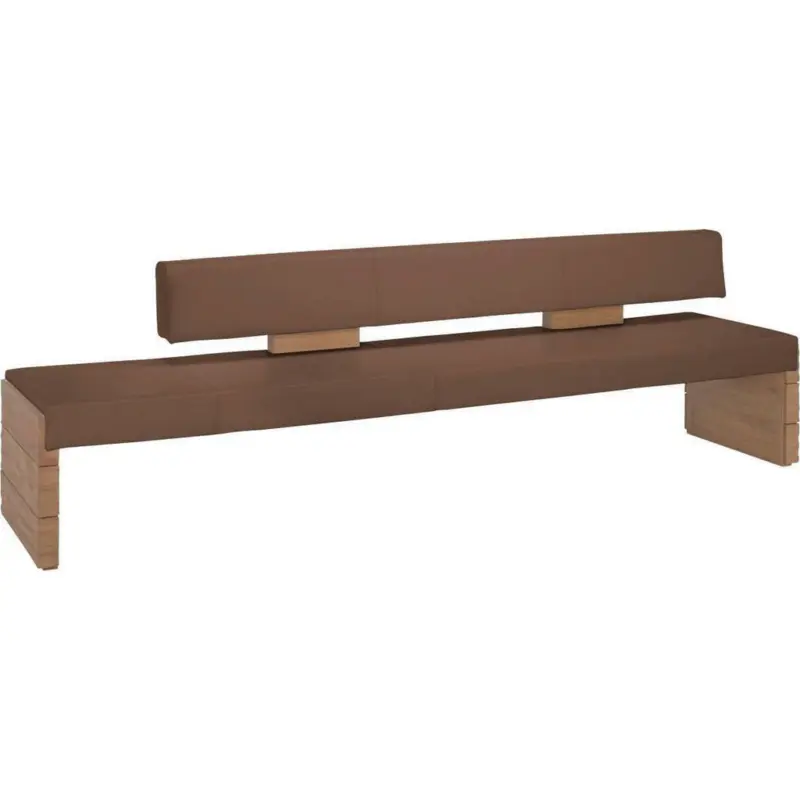 Sitzbank 274/84/65 cm in Braun, Eichefarben
