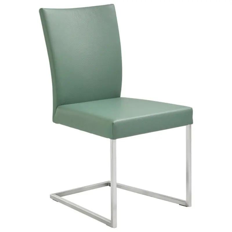 Schwingstuhl in Edelstahl Echtleder pigmentiert