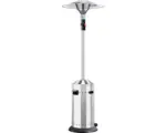 Hornbach Enders Elegance Heizstrahler Gasheizstrahler Heizpilz Eco Green Brenner 6 KW mit Umkippsicherung, Piezozündung stufenlose Flammenregelung H 220 cm Edelstahl