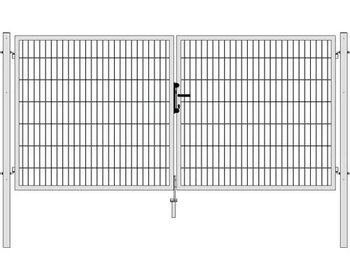 Tor ULI ZH 1,0 m x LW 3,025 m, RAL 9006 weiß aluminium