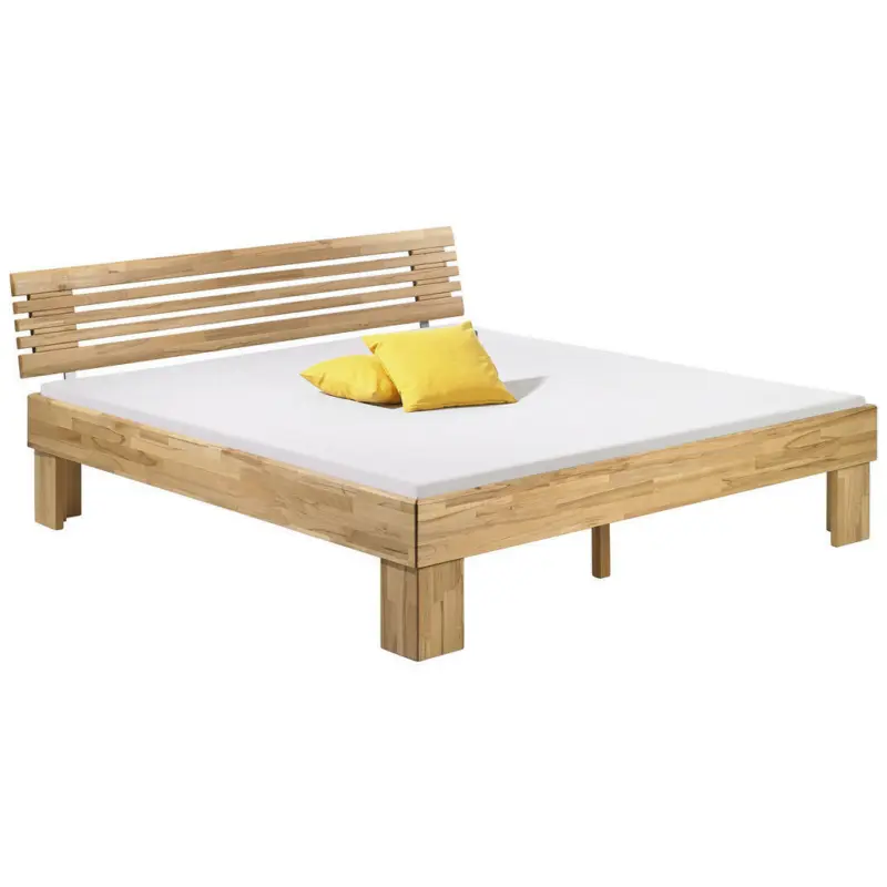 Bett 180/200 cm in Buchefarben