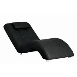 Relaxliege in Lederlook Schwarz