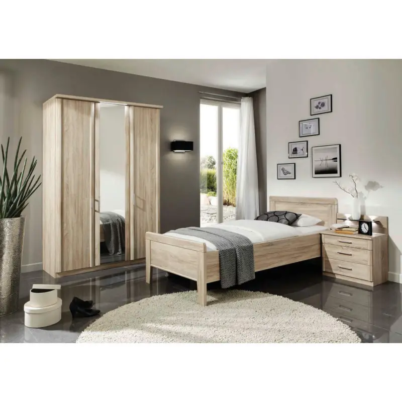 Einzelzimmer 90/200 cm in Eichefarben