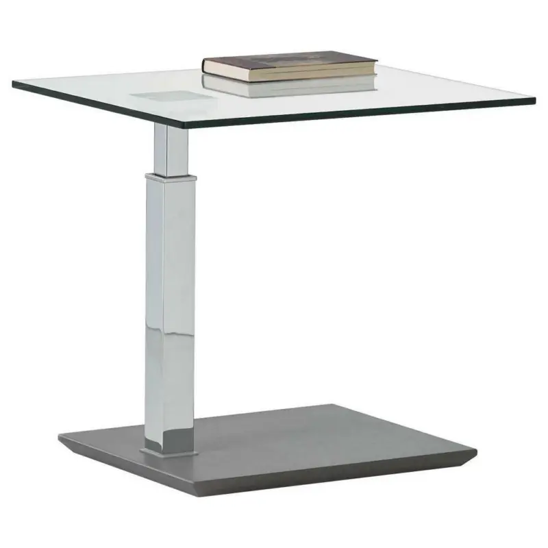 Couchtisch in Metall, Glas, Holzwerkstoff 55/47/47-63 cm