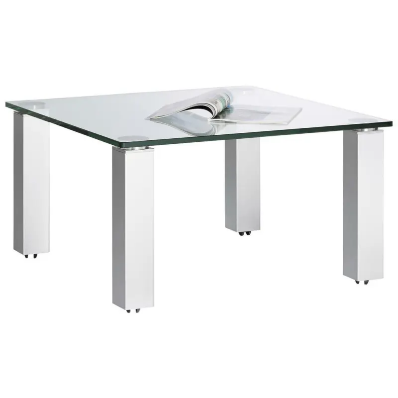 Couchtisch in Metall, Glas 80/80/44 cm